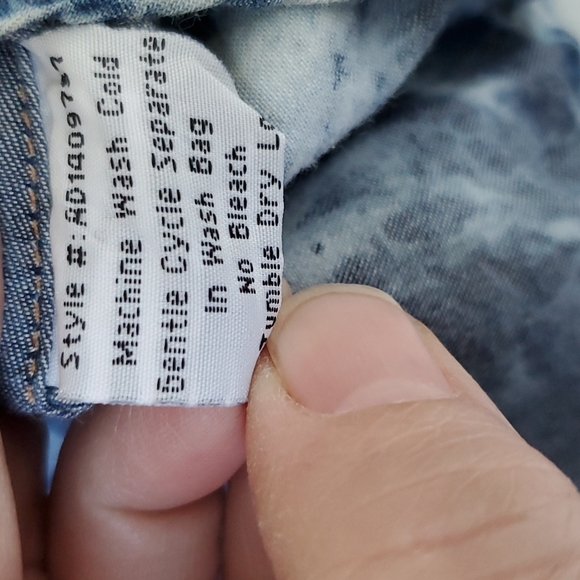 3/$30 Adiktd Snap Front Distressed Denim Shirt - Picture 6 of 9